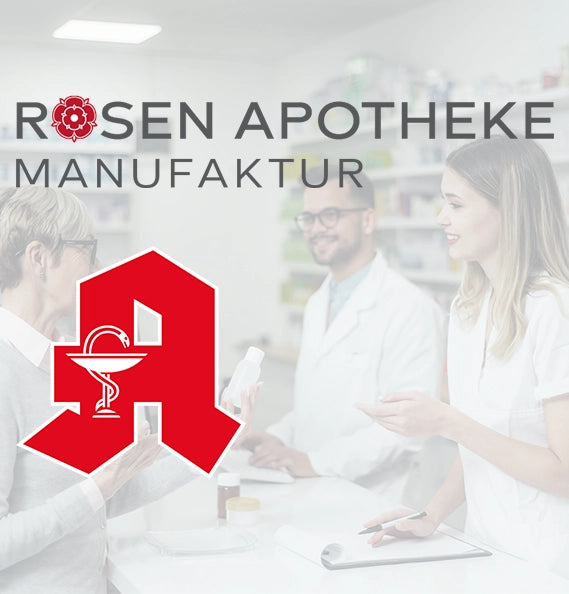 Das Logo der Rosen Apotheke in Rosenheim und dem Apotheken Logo Deutschland